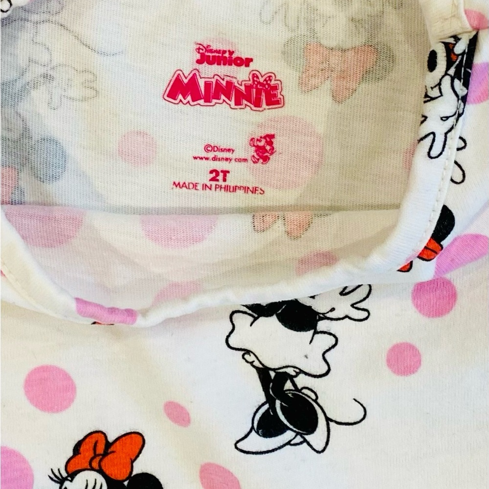 Disney Minnie Mouse White and Pink Kids Dress - Picture 2 of 3